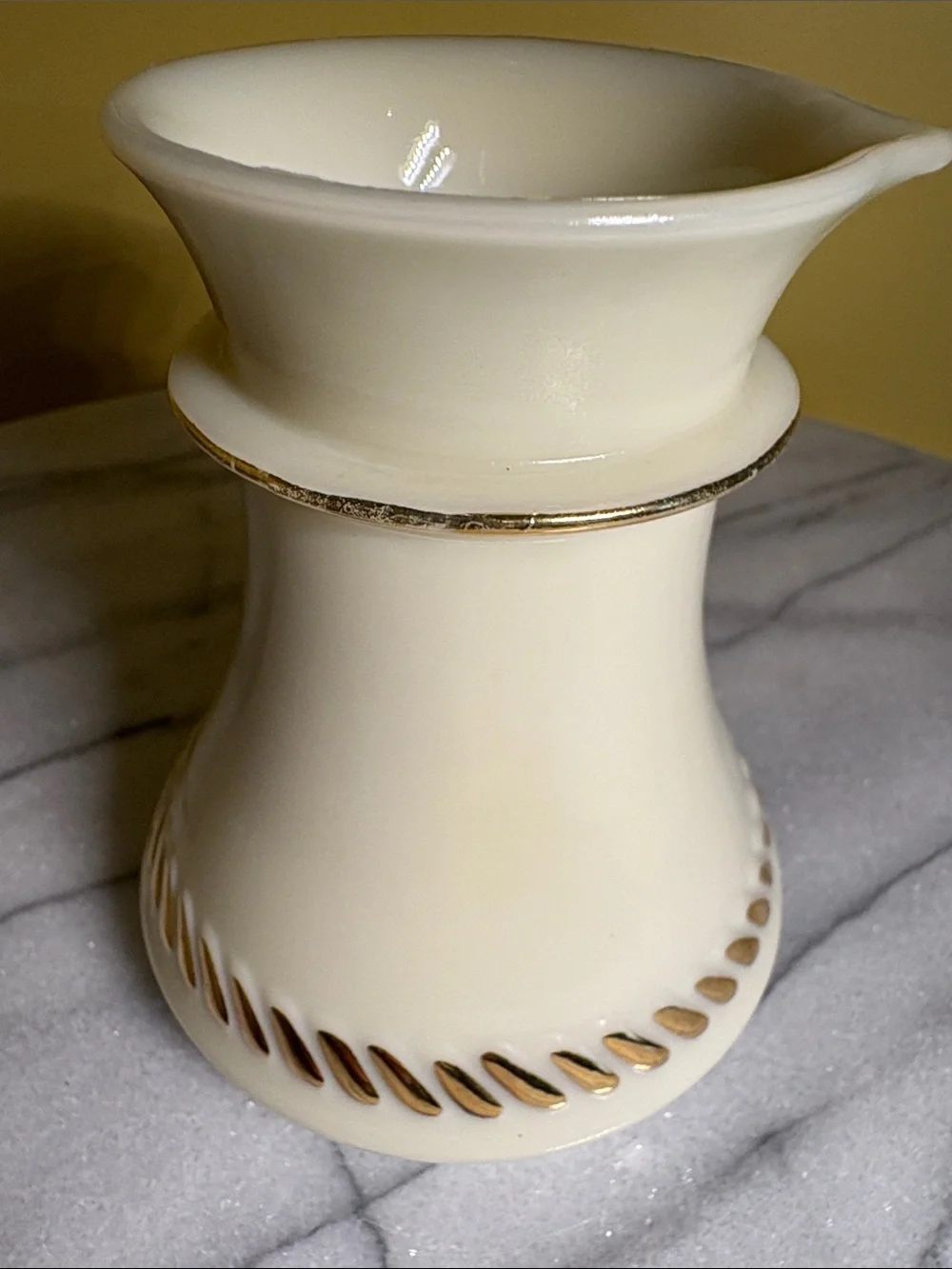 Vintage Wheatonware creamer made from ivory custard glass